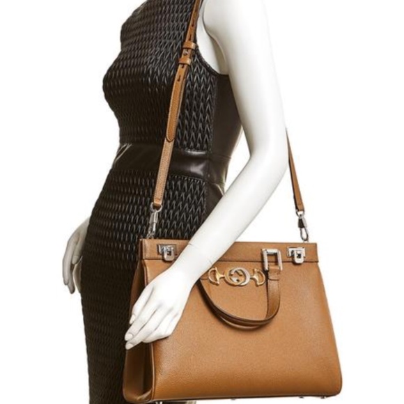 Gucci Horsebit Medium Zuki Interlocking Gg Top Beige Leather Shoulder Bag - Picture 2 of 13